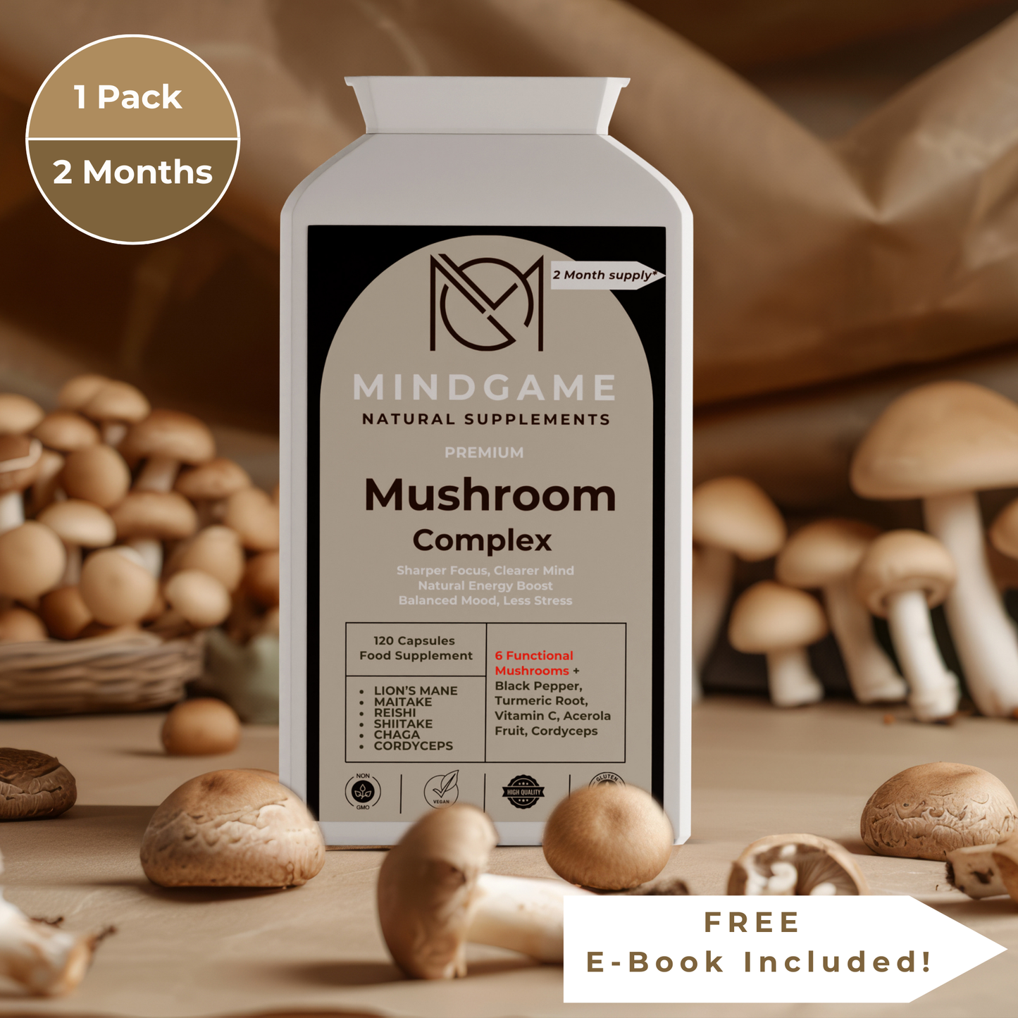 High strength mushroom Complex - 6 in 1