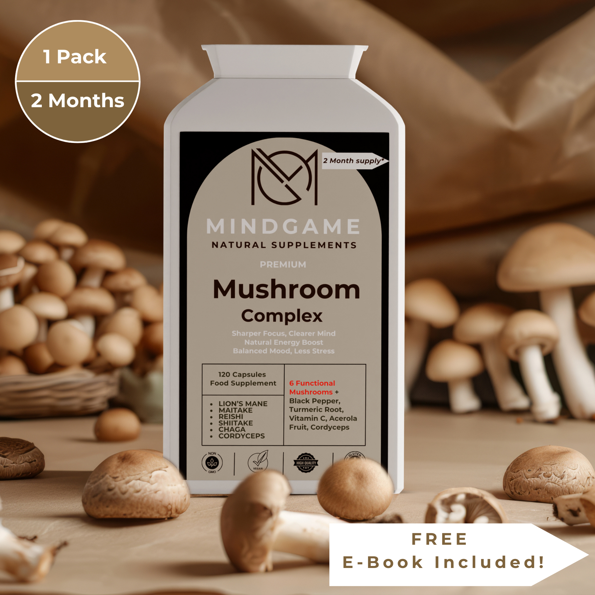 High strength mushroom Complex - 6 in 1