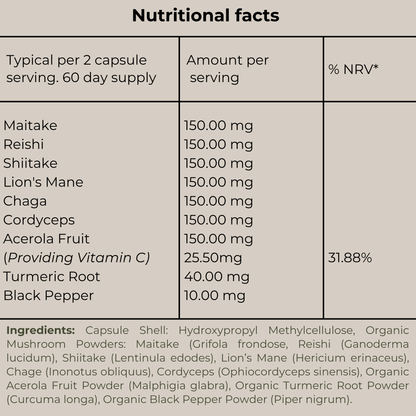 High strength mushroom Complex - 6 in 1